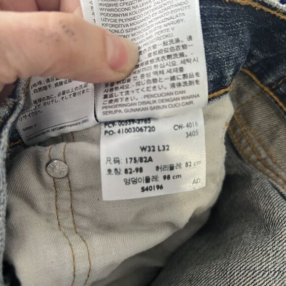 Levi's 559 32x32 Jeans Men Blue Levi relaxed fit straight actual 32x30 - Picture 11 of 13